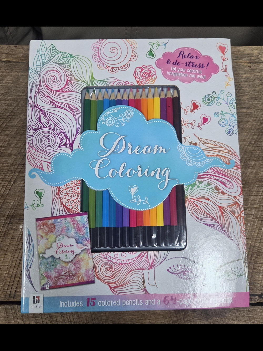 *NEW* Dream Coloring Colored Pencil & Coloring Book Set ~ Bin Q